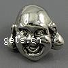 Europa Messing Perlen, Buddha, plattiert, ohne troll, keine, frei von Nickel, Blei & Kadmium, Bohrung:ca. 4.5mm, verkauft von PC
