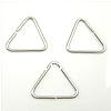 Saw Cut Stainless Steel Closed Jump Ring, 304 Stainless Steel, Triangle, original color 