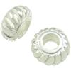 Sterling Silver Corrugated Beads, 925 Sterling Silver, Rondelle, plated Approx 2.5mm 