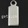 Sterling Silver Tag, 925 Sterling Silver, Rectangle Approx 1.5mm 