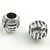 No Troll Thailand Sterling Silver European Beads, Drum, without troll & stripe Approx 4.3mm 