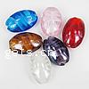 Plated Lampwork Beads, inner twist & mixed, mixed colors Approx 2mm 