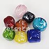Plated Lampwork Beads, Oval, inner twist, mixed colors Approx 2mm, 1000/PC 