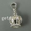 Zinc Alloy Crown Pendants, plated nickel, lead & cadmium free Approx 2mm 