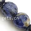 Sodalite Beads, Round, faceted Approx 1-1.5mm Inch 