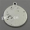 Zinc Alloy Tag Charm, plated nickel, lead & cadmium free Approx 2mm 