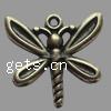 Zinc Alloy Animal Pendants, Dragonfly, plated Approx 1mm 