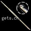 Crochet Hook , Iron, platinum color plated, overall mm .2~3.5mm 