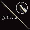 Crochet Hook , Iron, platinum color plated, overall mm ~3mm 