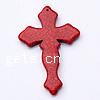 Pendentifs Turquoise synthétiques, croix, rouge Environ 2mm, Vendu par PC