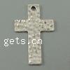 Zinc Alloy Cross Pendants, plated, hammered nickel, lead & cadmium free Approx 2mm 