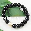 Black Agate Bracelets, with Freshwater Pearl, 10mm .6 Inch 