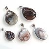 Agate Brass Pendants, with Mixed Agate & Lace Agate Approx 