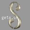 Zinc Alloy S Clasp, plated lead & cadmium free 