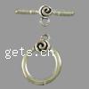 Zinc Alloy Toggle Clasp, Round, single-strand cadmium free  Approx 1mm, Approx 