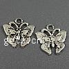 Zinc Alloy Animal Pendants, Butterfly, plated Approx 2mm, Approx 