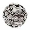 Filigree Zinc Alloy Beads, Round, plated 15mm Approx 1.5mm 