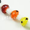 Plant Lampwork Beads, mushroom, mixed colors Approx 3mm .8 Inch [