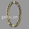 Zinc Alloy Linking Ring, Oval, plated Approx 