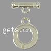 Zinc Alloy Toggle Clasp, Round, single-strand cadmium free  Approx 2mm, Approx 