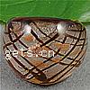 Hoja de plata del anillo de dedo de cristal de Murano, más tamaños para la opción & arena dorada & lámina de plata, Vendido por UD