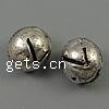 Zinc Alloy Number Bead, Round, plated Approx 1mm, Approx 