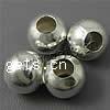 Eisen Spacer Perlen, rund, plattiert, keine, 5mm, 9600PCs/Tasche, verkauft von Tasche