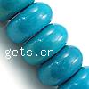 Synthetic Turquoise Beads, Rondelle, light blue Approx 1mm .5 Inch 
