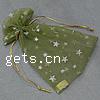 Organza Jewelry Pouches Bags, with star pattern & translucent 