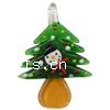 Рождественские Подвески Лампворк, Лэмпворк, Рождественская елка, зеленый отверстие:Приблизительно 5mm, продается PC
