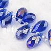 Teardrop Crystal Beads, AB color plated, handmade faceted Approx 1mm 