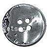 Botón de aleación de cinc de 4 agujeros, aleación de zinc, Moneda, 15x2mm, Vendido por UD[