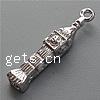 Zinc Alloy Building Pendants, Tower, plated Approx 1.5mm 