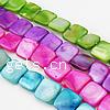 Natural Freshwater Shell Beads, Square 12mm Approx 15 Inch [