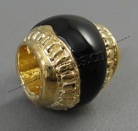 Enamel Zinc Alloy European Beads, Drum, plated, large hole, more colors for choice, 9x10mm, Hole:Approx 5mm, Sold By PC