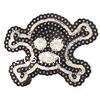 Fashion Iron On Patch, Non-woven Fabrics, Skull, approx 