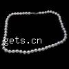 Стеклянные жемчужные ожерелья, Стеклянный жемчуг, Много цветов для выбора, 8mm, длина:16.5 дюймовый, продается Strand