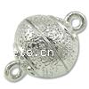 Zinc Alloy Magnetic Clasp, Round, plated, single-strand nickel, lead & cadmium free Approx 1.5mm 