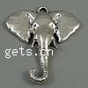 Zinc Alloy Animal Pendants, Elephant, plated nickel, lead & cadmium free Approx 2mm 