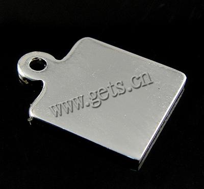 Sterling Silver Tag, 925 Sterling Silver, Square, plated, more colors for choice, 9x12x0.7mm, Hole:Approx 1.2mm, Sold By PC