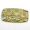 Zinc Alloy Connector Bar, Rectangle, plated, with flower pattern & 2/2 loop Approx 2mm, Approx 