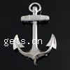 Zinc Alloy Ship Wheel & Anchor Pendant, plated, nautical pattern Approx 6mm, Approx 