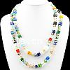 Fashion Statement Necklace, Crystal, with Millefiori Crystal  Inch [