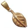 Brass Pinch Bail, Leaf, plated Approx 
