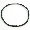 PU Leather Cord Necklace, with Stainless Steel, plated black  6mm 
