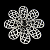Various Zinc Alloy Component, Flower, plated Approx 4mm 