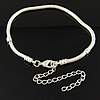 Brass European Bracelet Chain, with 3lnch extender chain, plated 3mm Approx 7 Inch 