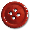 Botón plástico de 4 agujeros, con Nylón, Moneda, Rojo, 22.2x3.72mm, agujero:aproximado 1.5mm, 144PCs/Cesta, Vendido por Cesta