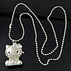 Watch Necklace, iron chain, with zinc alloy dial, Cat, with rhinestone Inch 