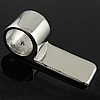 Клей из нержавеющей стали на клип, Нержавеющая сталь 316, Прямоугольная форма, оригинальный цвет отверстие:Приблизительно 5mm, продается PC